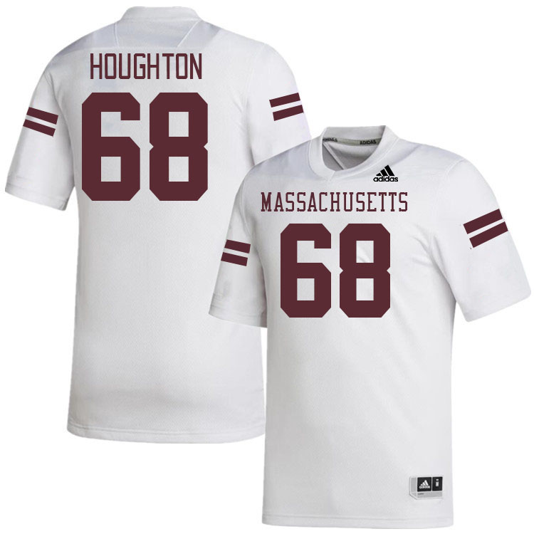 Massachusetts Minutemen #68 Alessandro Houghton College Football Jerseys Stitched-White